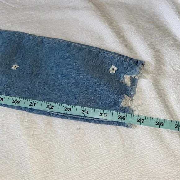 Abercrombie & Fitch Embroidered Simone High Rise Ankle Skinny Jeans - Picture 6 of 6